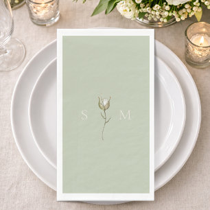 Sage Green Monogram Napkin