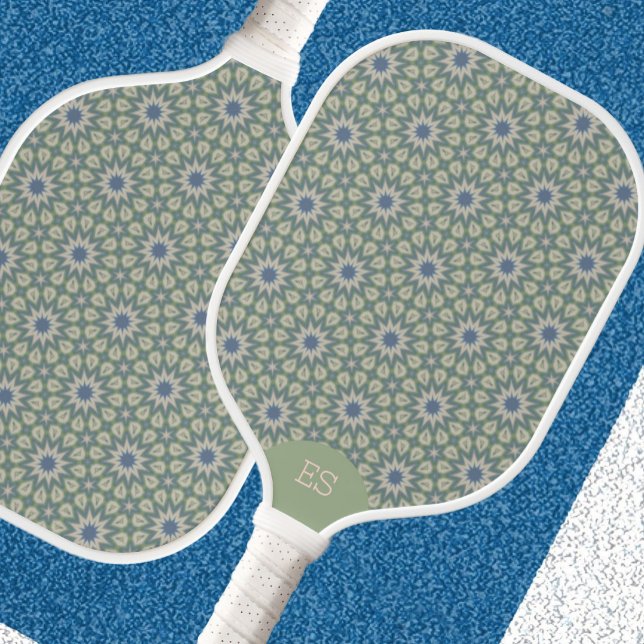 Sage Green Monogrammed Pickleball Paddle  (Creator Uploaded)