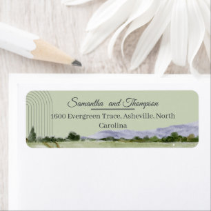 Sage Green Mountain Forest Arch Rustic Woodland