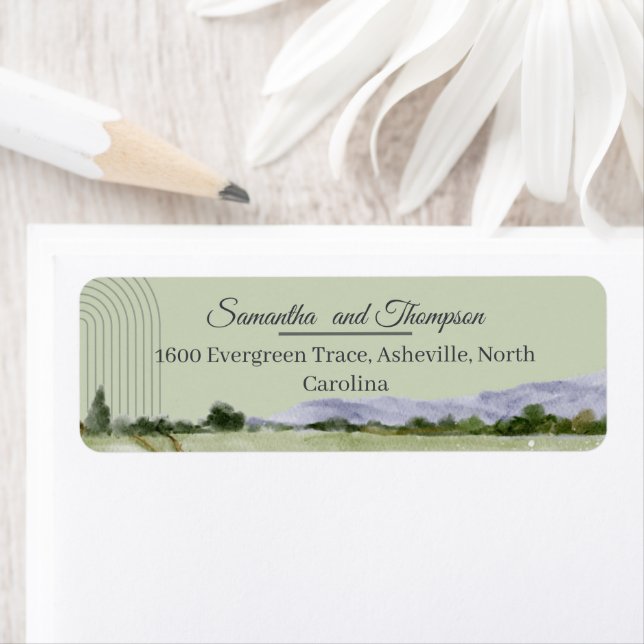 Sage Green Mountain Forest Arch Rustic Woodland (Insitu)
