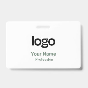 Sage Green Name Tags Badges ID Badge