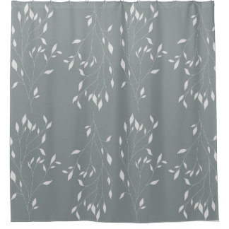 Sage Green Nature Inspired Shower Curtain