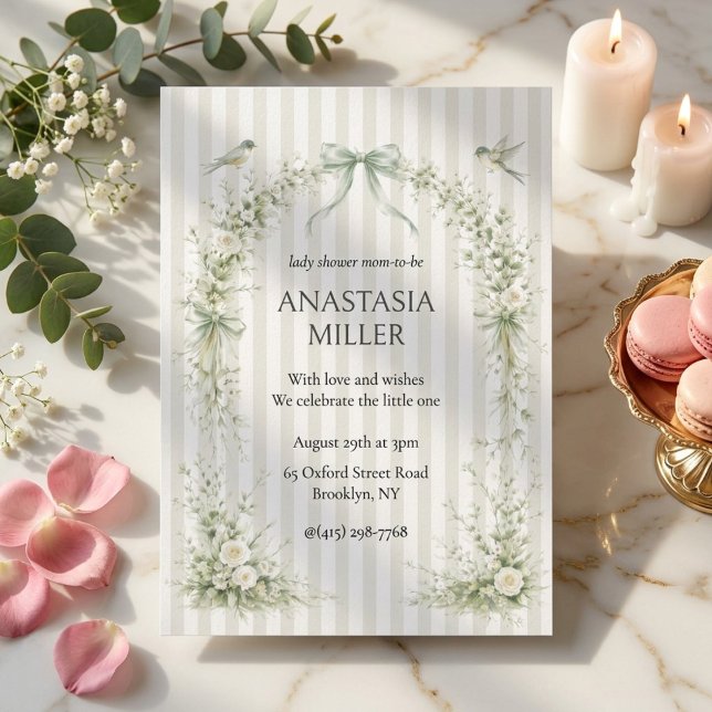 Sage Green Nesting Party Baby Shower Invitation (Creator Uploaded)