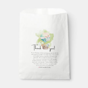 Sage Green Neutral Baby Animal Safari Favour Bags