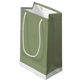 Sage Green Neutral Elegant Solid Plain Color Small Gift Bag