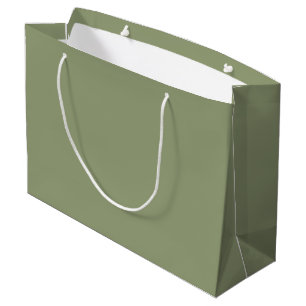 Sage Green Neutral Elegant Solid Plain Colour Large Gift Bag