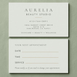 Sage Green Office Appointment Card