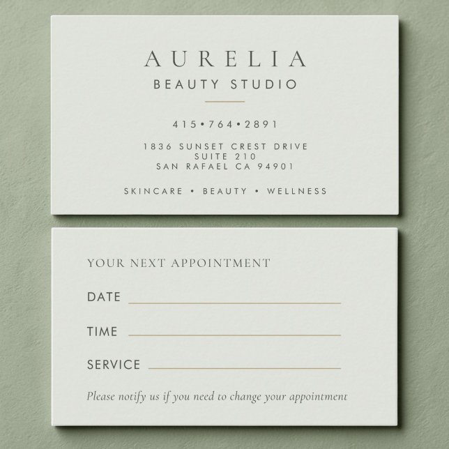 Sage Green Office Appointment Card (Creator Uploaded)