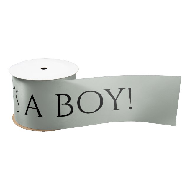 Sage Green Oh Deer It’s a Boy Satin Ribbon (Spool)