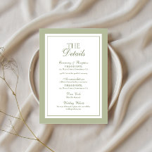 Sage Green Old Money Wedding Details Enclosure