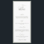 Sage Green Old Money Wedding Red Dinner Menu Card<br><div class="desc">Bring timeless luxury to your reception with our Sage Green Old Money Wedding Red Dinner Menu Card. Featuring a refined sage green background with rich red accents, this design exudes elegance, sophistication, and classic charm. Perfect for couples embracing the old money wedding aesthetic, it beautifully complements formal table settings and...</div>