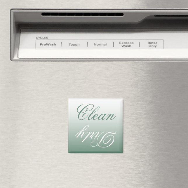 Sage Green Ombre Dishwasher Clean/Dirty Magnet (In Situ (Dishwasher))