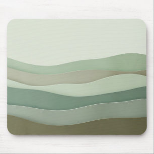 Sage Green Organic Layers Mouse Pad