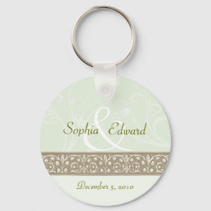Sage Green Ornamental Frieze Keychain