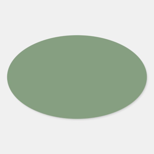 Sage Green Oval Sticker (Front)