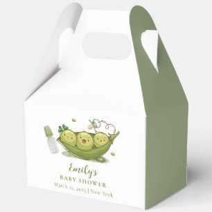 Sage Green Pacifier Sweet Pea In Pod Baby Shower Favour Box