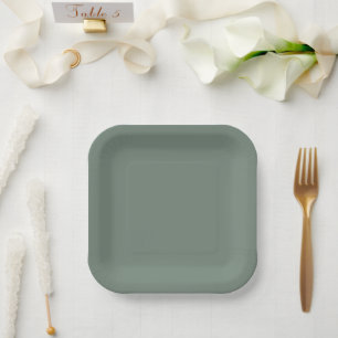 Sage Green Paper Plate