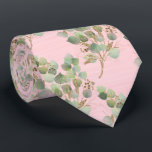 SAGE GREEN PASTEL PINK BOTANICAL MENS TIE<br><div class="desc">CUSTOM UNIQUE BOTANICAL HIGHLIGHTS TIE GREAT FOR GIFTS WEDDING PARTIES WORK</div>