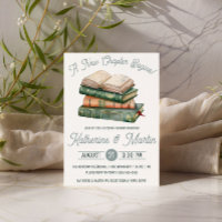 Sage Green & Peach Book Themed Bridal Shower