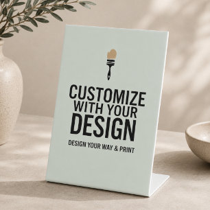Sage Green Personalised Blank Display Sign