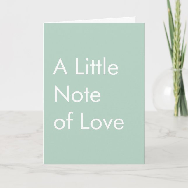 Sage Green Personalised Quote Modern Minimalist Card (Front)