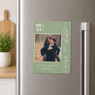 Sage Green Photo Save the Date