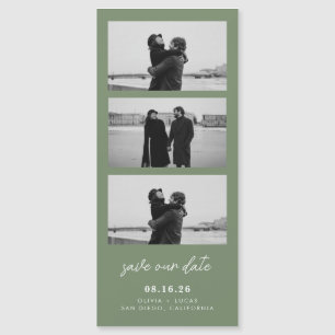 Sage Green Photo Strip Magnetic Wedding