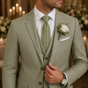 Sage Green Pinstripe Tie