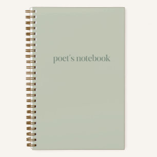 Sage Green Poet's Notebook Monogram