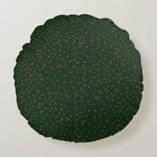 Sage Green Polka Dots Modern Pattern Round Cushion