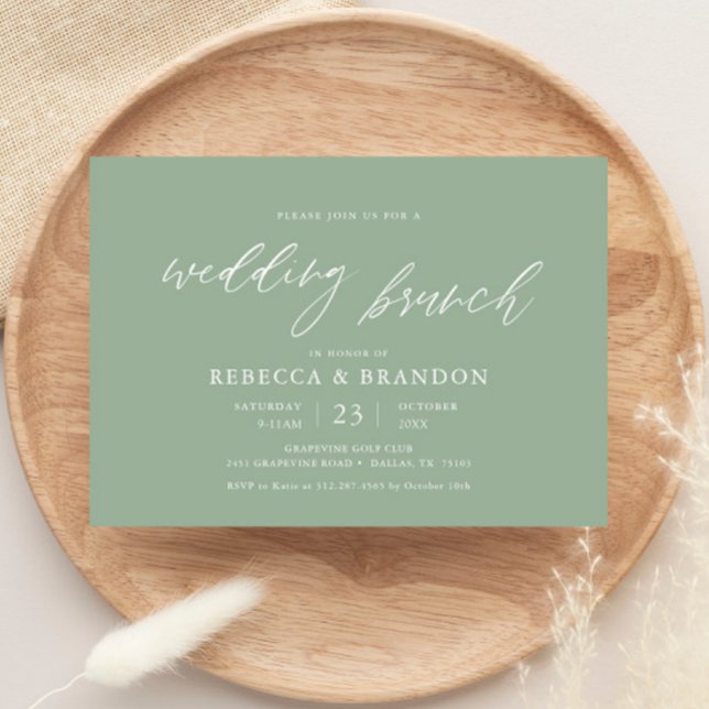 Sage Green Post Wedding Brunch Invitation (Creator Uploaded)