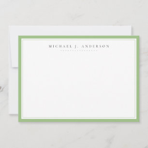 Sage Green Professional Correspondence      Card