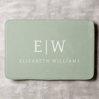 Sage Green Professional Simple Monogram Minimalist