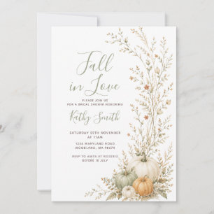 Sage Green Pumpkin Bridal Shower Invitation
