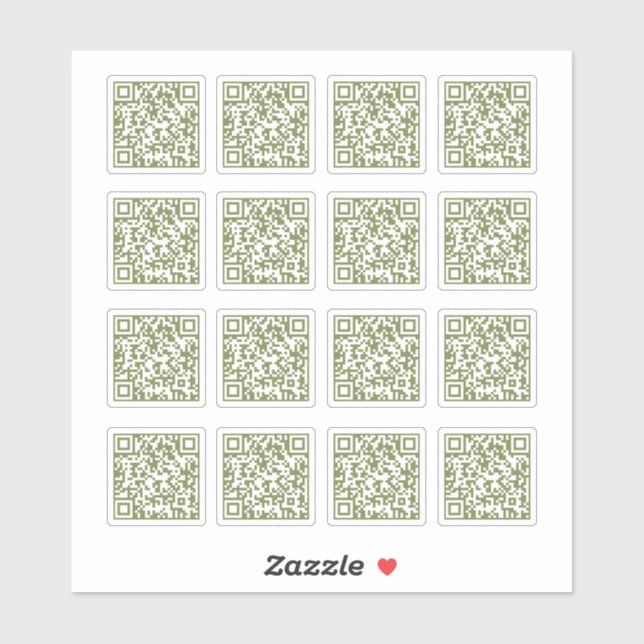 Sage Green QR Code Laser Cut Vinyl  (Sheet)