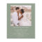 Sage Green QR Code Photo Wedding Invitation