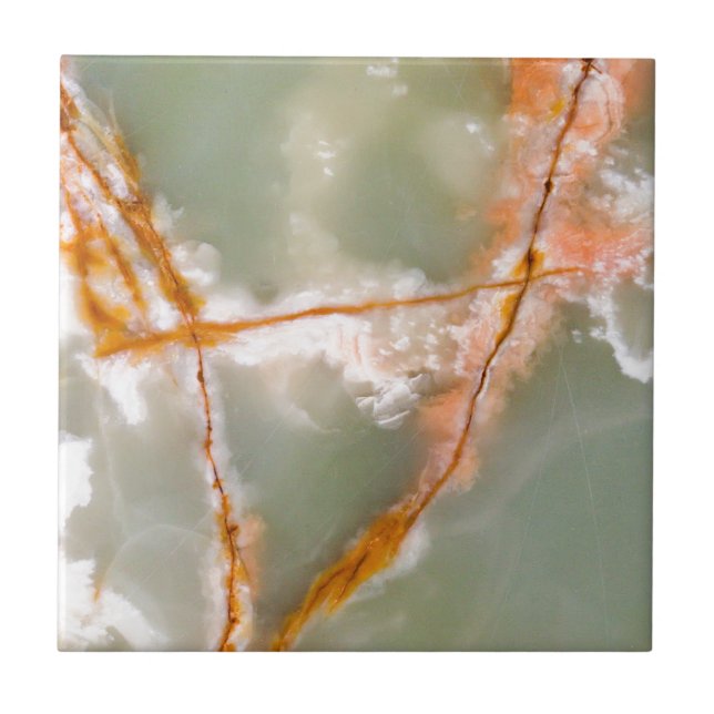 Sage Green Quartz with Rusty Veins Tile (Front)
