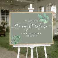 Sage Green Rehearsal Dinner Poster