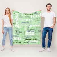 Sage Green Repeating Name Pattern Modern