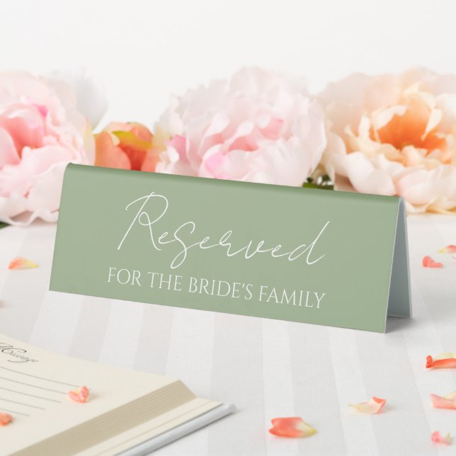 Sage Green Reserved for Bride's Family Wedding (In SItu (Wedding))
