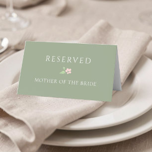 Sage Green RESERVED for Wedding Place Card