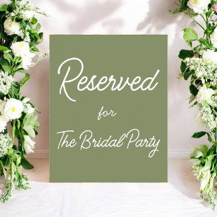 Sage Green Reserved Wedding Sign