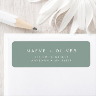 Sage Green Return Address Label Modern Minimalist