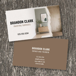 Sage Green Room Before After Design Painting Business Card