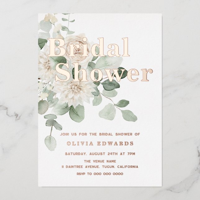 Sage Green & Rose Gold Bridal Shower (Front)