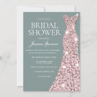Sage Green Rose Gold Dress Bridal Shower