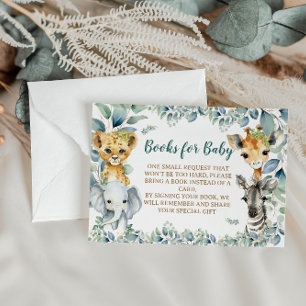 Sage Green Safari Theme Book Request Enclosure Card