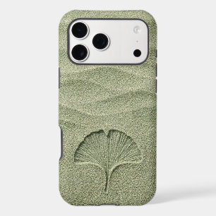 Sage Green Sand Ginkgo Leaf Zen Phone Case