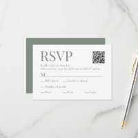 Sage Green Scan Qr Code Meal Choice Wedding