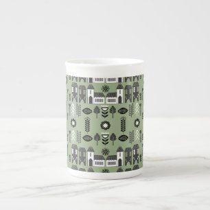 Sage Green Scandi Home Decor Bone China Mug
